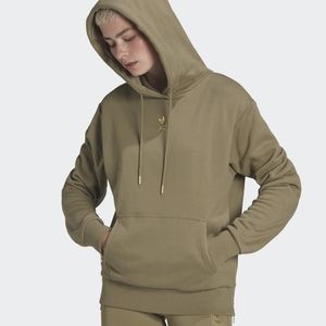 Adidas Originals Hoodie Orbit Green Zipper Sleeves Medium.